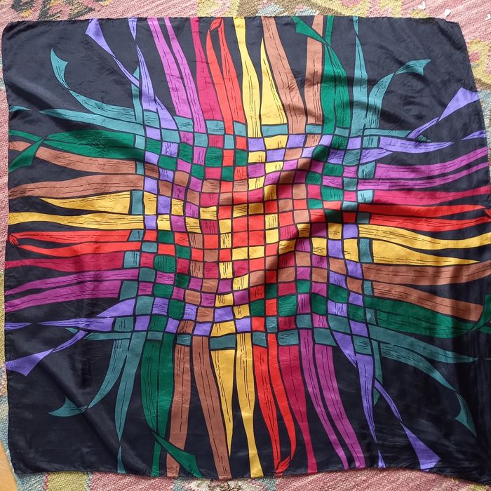 Apaszka, jedwab, Ashley Brook, vintage.