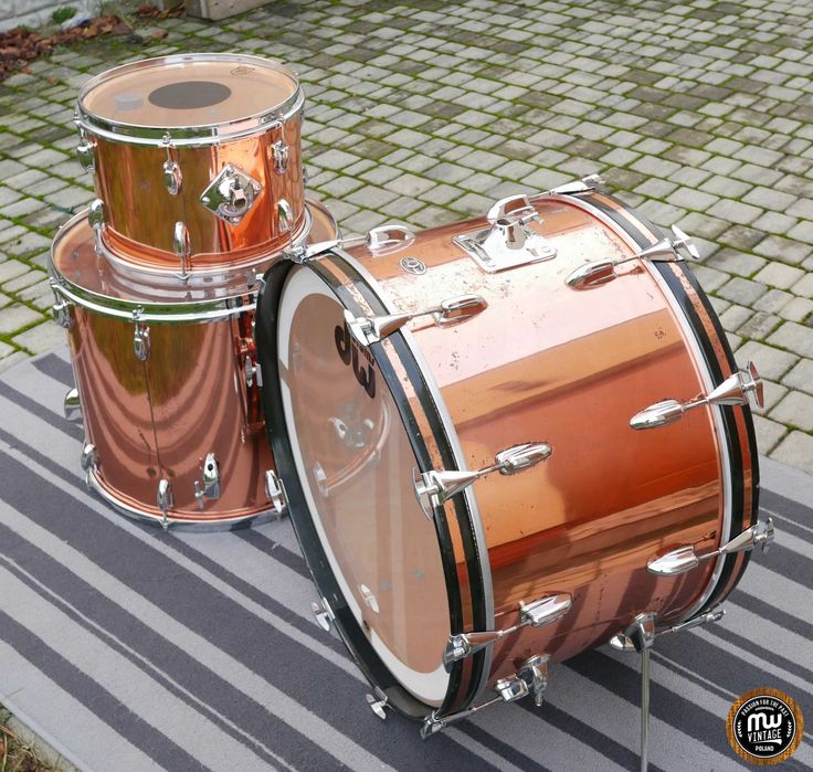 ‼️ Perkusja Slingerland Niles 3-ply 24”, 13”, 18” Copper Vintage ‼️
