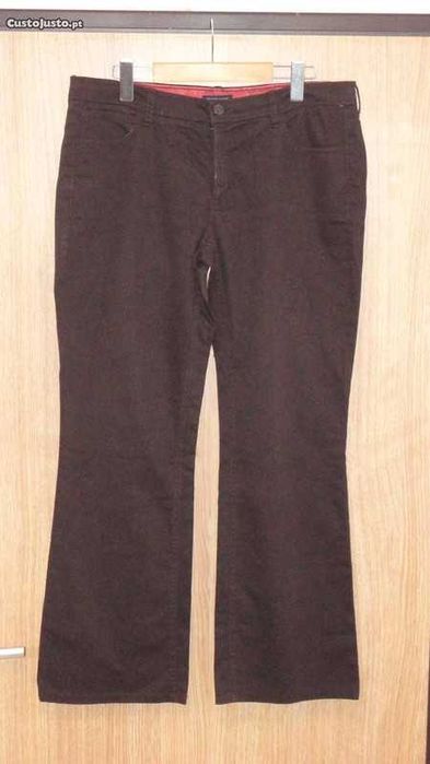 Calças de senhora castanho escuro Tommy Hilfiger