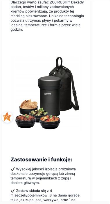 Termos obiadowy ZOJIRUSHI SL-XCE20-HG 1,14 l grafitowy