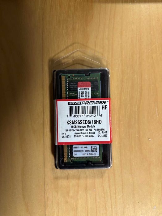 16GB DDR4 Sodimm ECC Synology KSM26SED8/16HD