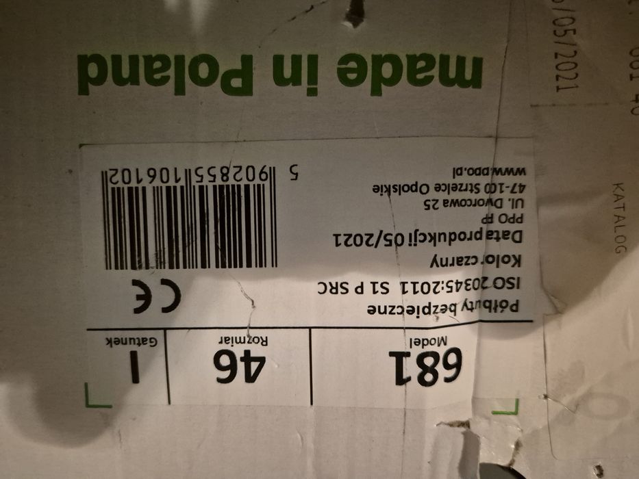 Obuwie BHP, sandały bezpieczne PPO681 S1P SRC rozm. 46 BHP