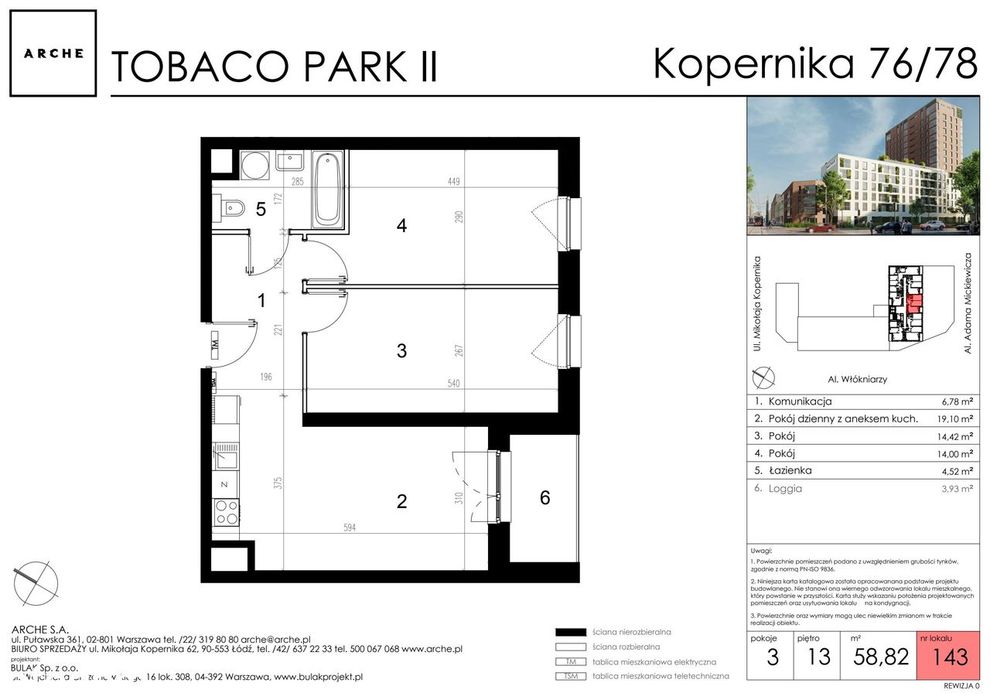 3-pokojowe mieszkanie 58m2 + loggia