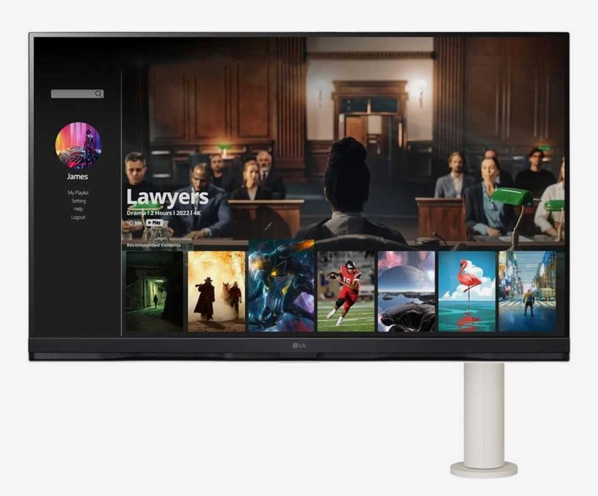 Monitor LG 32SQ780S-W – 31,5” | 4K UHD | Smart TV | Stan bardzo dobry