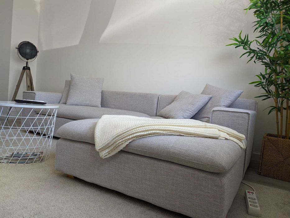 Sofá com chaise-longue 3 lugares