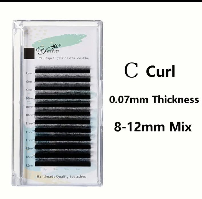 Готові пучки вії для нарощування Yelix, Foxymei