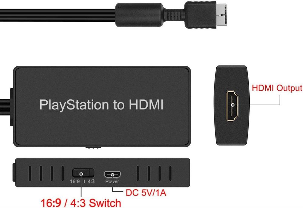 HDMI конвертер до PlayStation 1/2/3.
