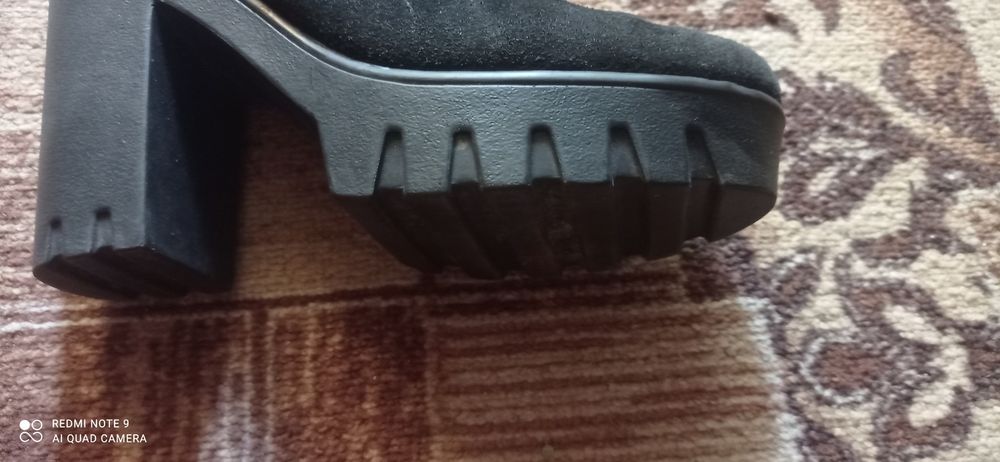 Сапоги зимние замшевые