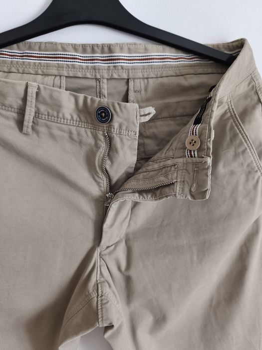 Calças de Sarja cor beje - Massimo Dutti