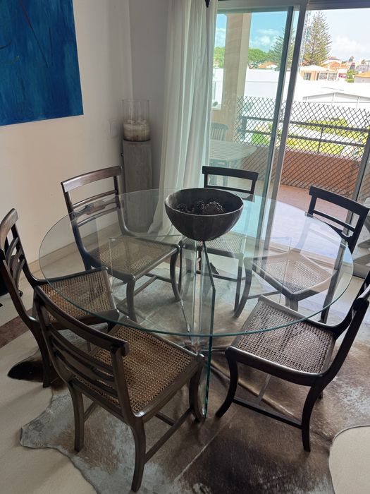 Mesa de jantar OBSIDY Área Store em vidro temperado – 150 cm