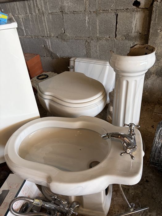 Lote de 5 Peças Loiça Sanitária Sanitana Modelo Grécia (Clássico)