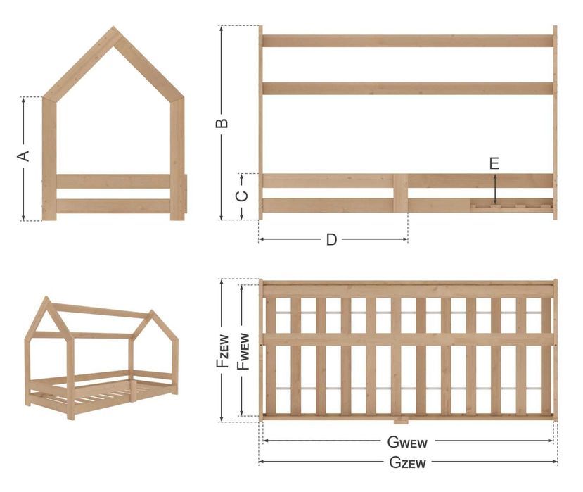 ŁÓŻKO DOMEK Dziecięce dla Dziecka , Dziecku 80x200,90x200 PROMOCJA !!!