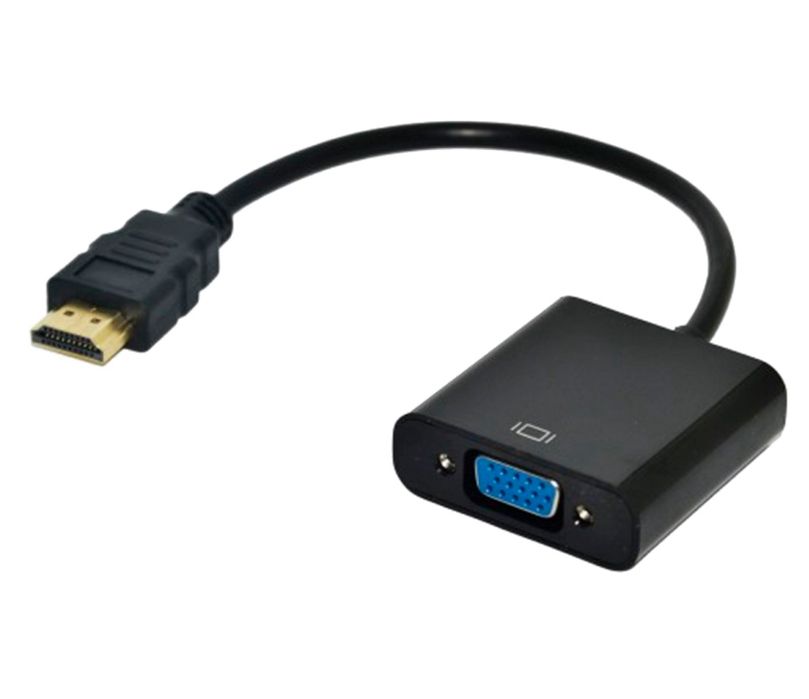 Конвертер Voltronic HDMI (тато) на VGA (мама) 10 см, Black, 4K/2K