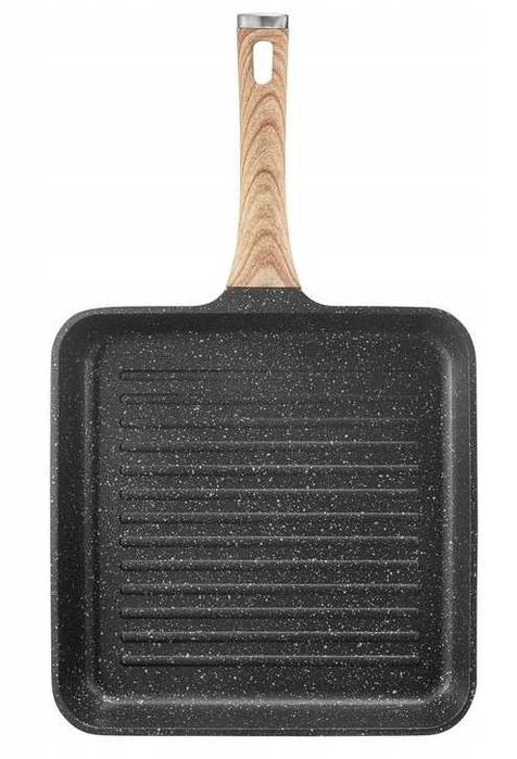 Patelnia grillowa AMBITION Noir z powłoką Qualum Basic Stone 28 cm