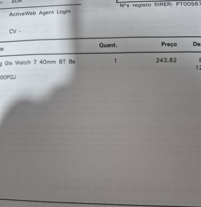 Smartwatch Samsung Watch versão 7