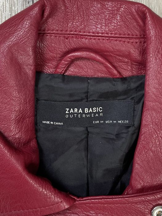 Zara Basic Outerwear куртка косуха S-M размер женская экокожа кожанка