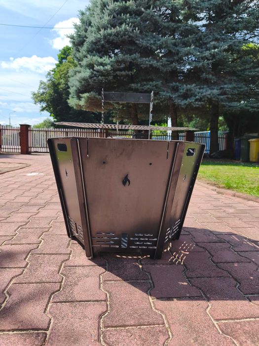 Palenisko ogrodowe HEXFIRE + ruszt grillowy | Stal S235 3 mm | Polska produkcja
