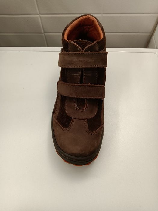 Botas de camurça castanha