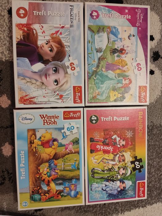 Puzzle rainbow high ELSA Frozen Disney Kubuś Puchatek Myszka Miki 60
