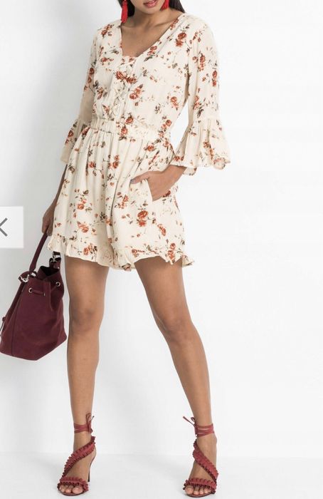 Genialny kombinezon wiskozowy Bodyflirt rozm.  34 / 36