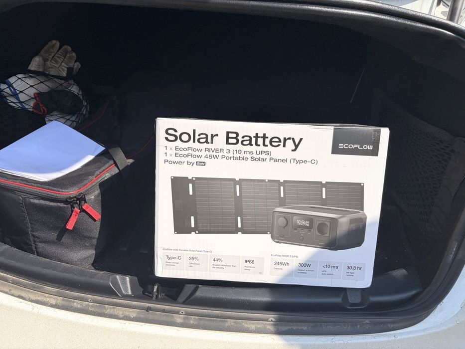 Зарядне Ecoflow river 3 UPS з сонячною панелю, БПЖ (комплект)