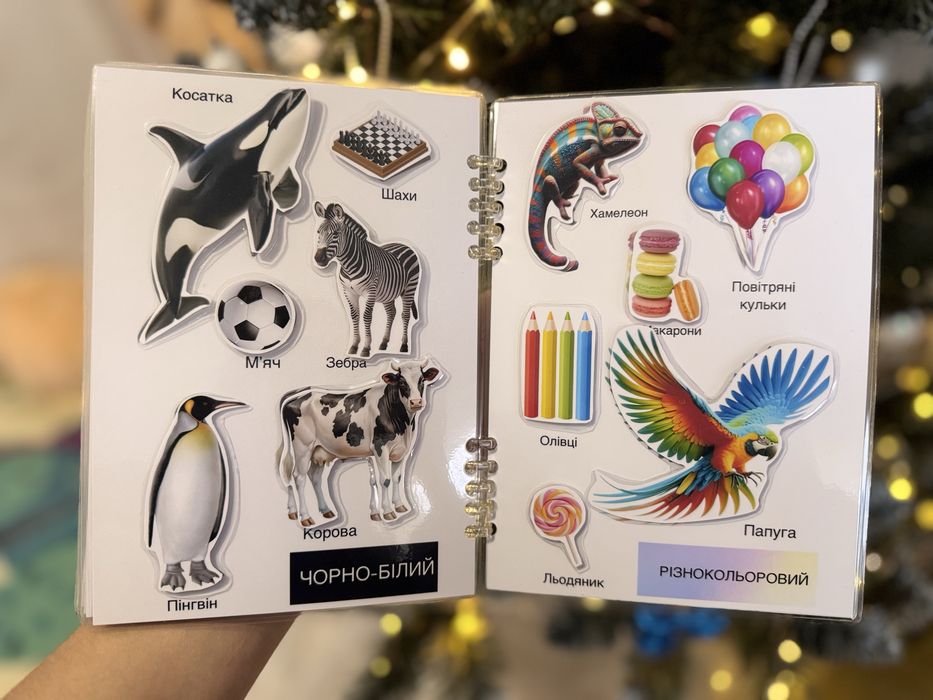 Книжечка на липучках «вивчаємо кольори», липуча книжечка