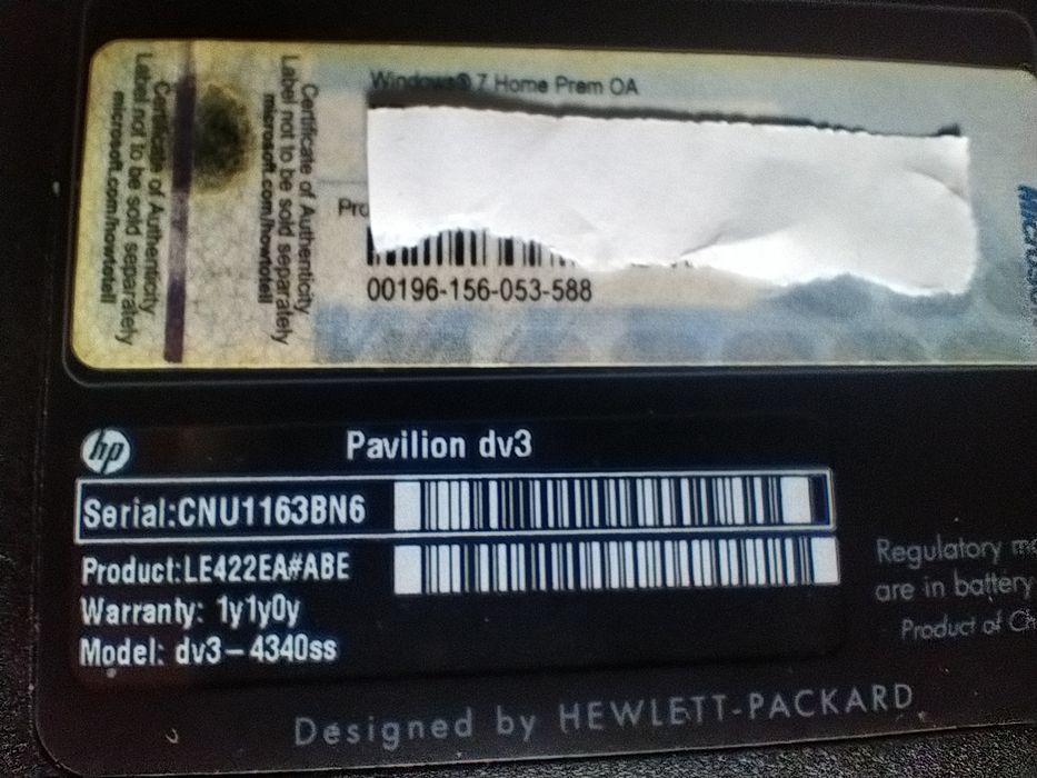 HP Pavilion dv3-4340ss i7 – For Repair, Impeccable Appearance + Charger64551272571905123