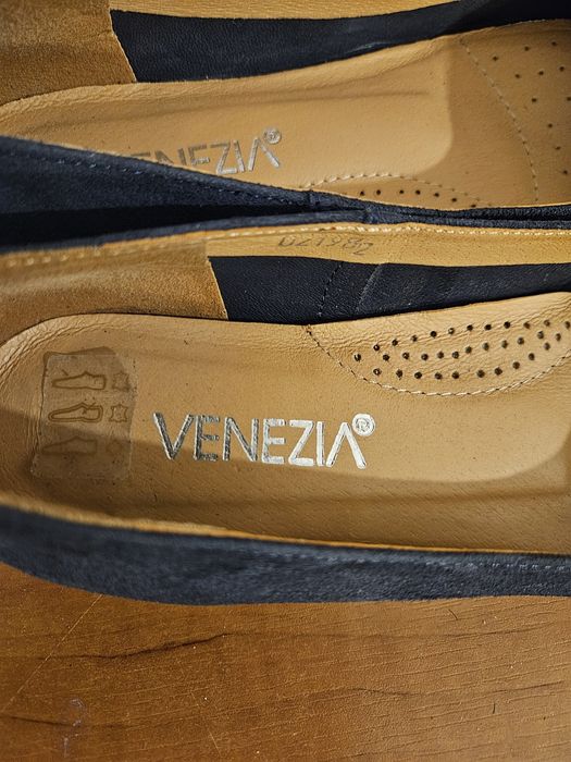 skórzane,  zamszowe balerinki, baleriny Venezia r.38