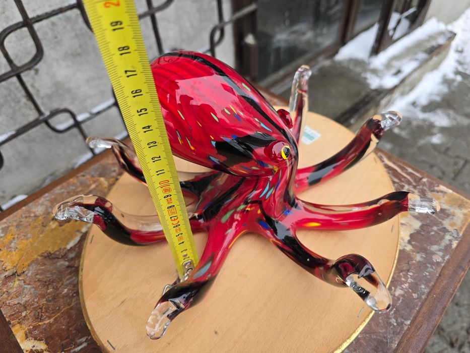 Stary szklany ośmiornica styl Murano