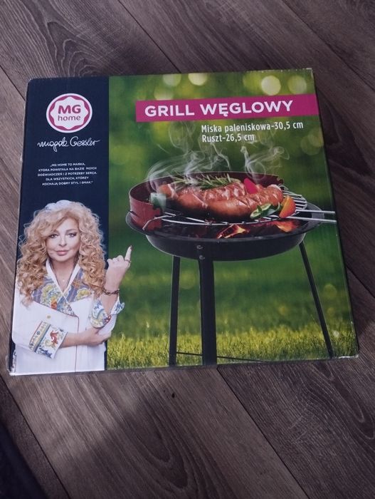 Grill węglowy metalowy