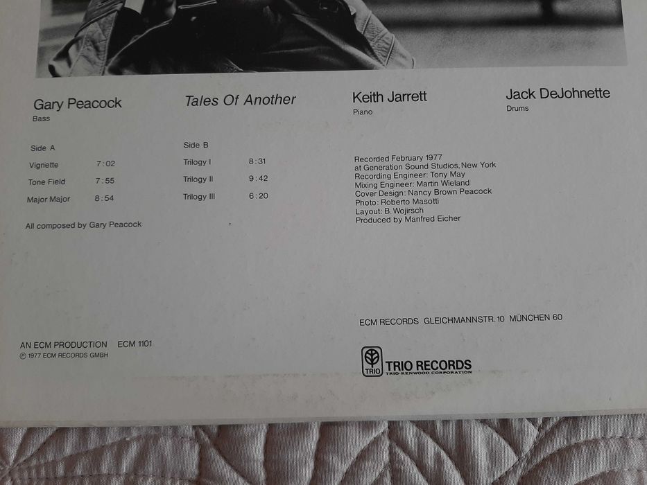 Gary Peacock, Keith Jarrett, Jack DeJohnette–Tales Of Another-Vinil LP