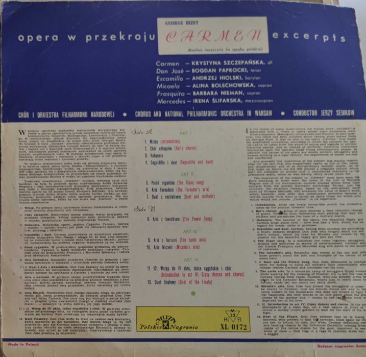 Carmen płyta winylowa