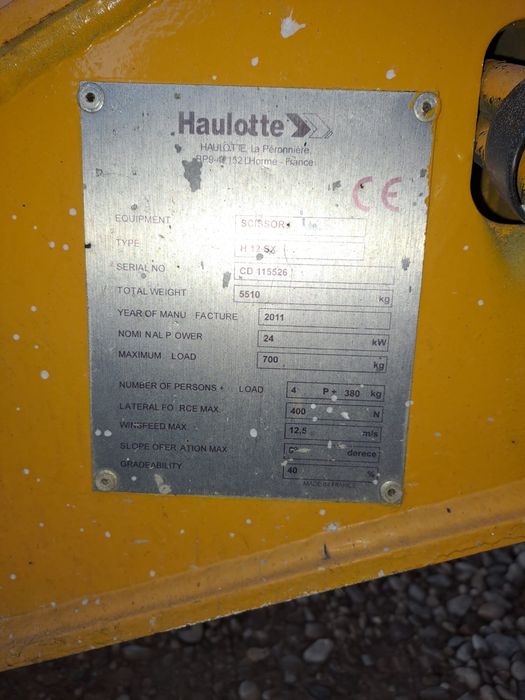 Elevatória plataforma tesoura Haulotte H12SX Scissor Lif