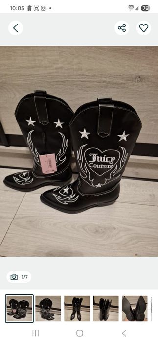 Kowbojki r 38 nowe od juicy couture haftowane