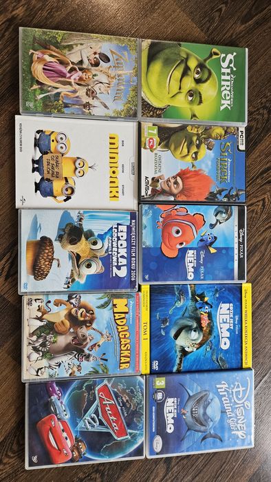 Zestaw filmów DVD dla dzieci – 10 szt
