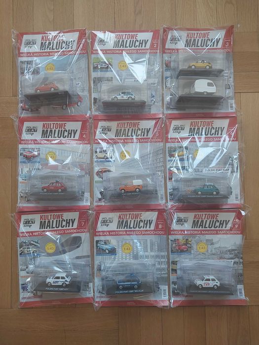 Kultowe maluchy 9 modeli od nr 1 do nr 9 + prenumerata + gratisy