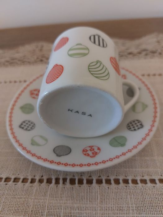 Conjunto 6 chávenas de café de Natal