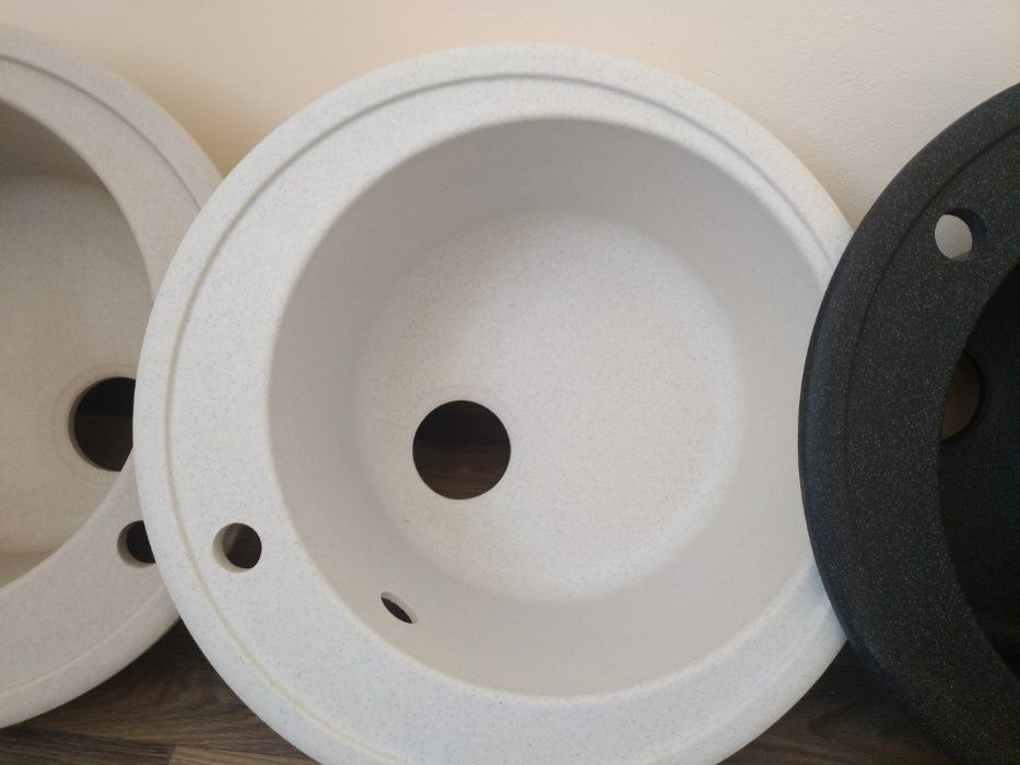 Гранитные мойки VERONA Склад в Запорожье. Смесители в цвет и сифоны