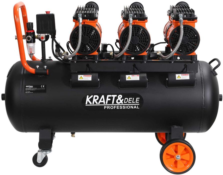 KRAFT&DELE Kompresor Bezolejowy 100l Sprężarka 230v 3x1500W KD1394