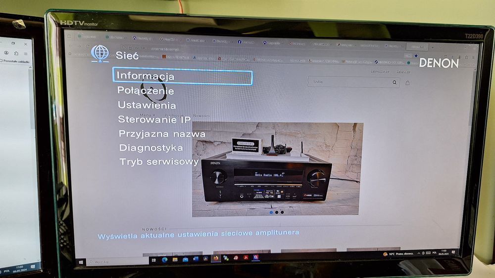 Mocny Denon z Wifi Bluetooth AVR-X3100, 180W  4K60P Spotify