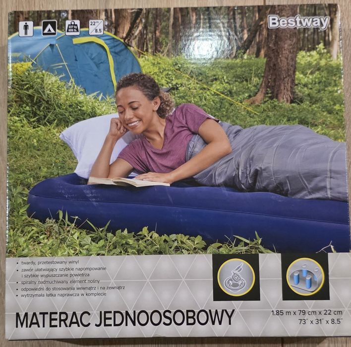 Mocny materac firmy Bestway 185x79x22cm
