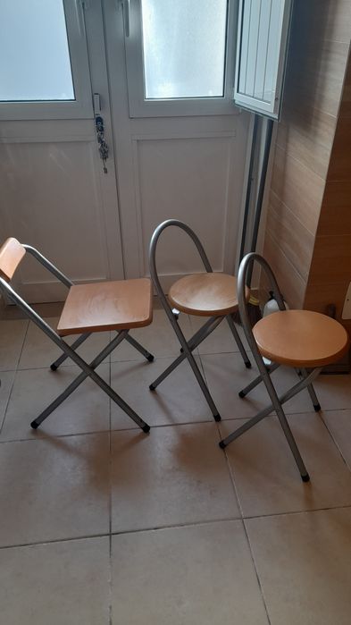 3 cadeiras dobráveis cozinha