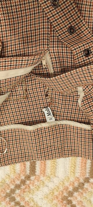 Calças xadrez cintura alta