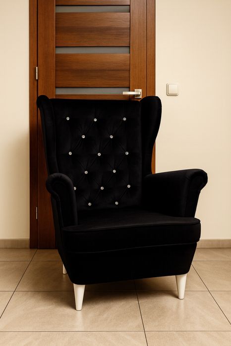 Fotel Uszak Glamour Velvet Welur od Producenta tkaniny do wyboru