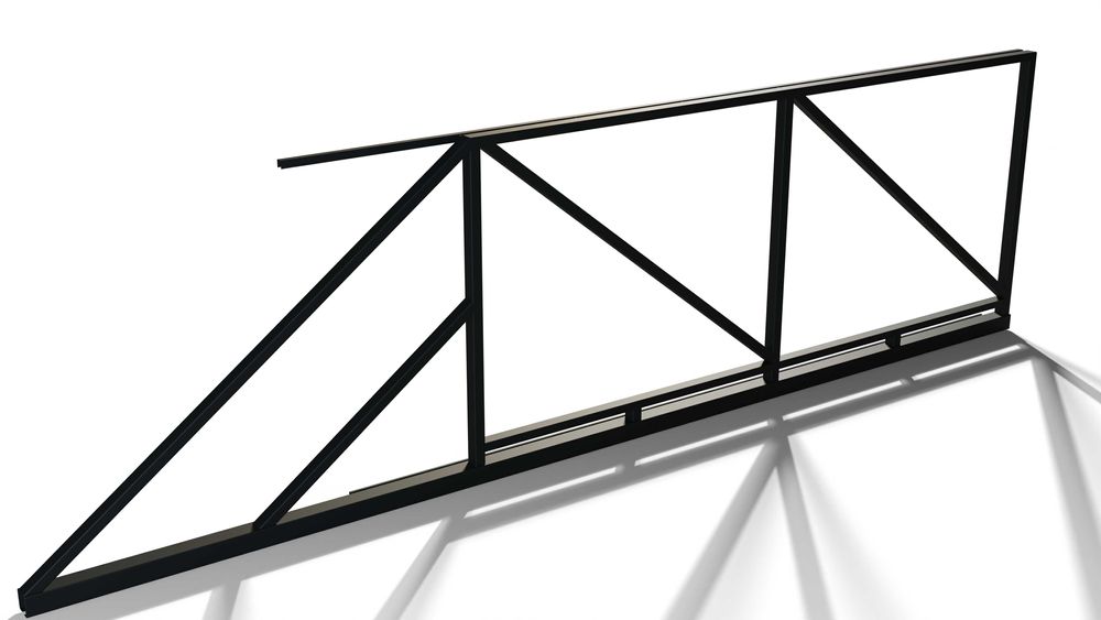 BRAMA PRZESUWNA rama SAM wypełnij MALOWANA proszkowo RAL