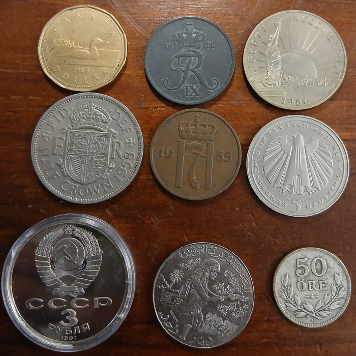 Moedas estrangeiras antigas