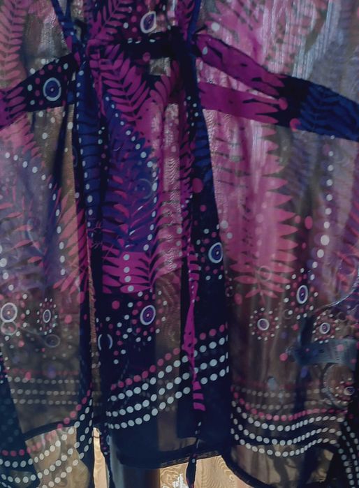 Bluzka WALLIS  a,la kimono, transparentna roz. M