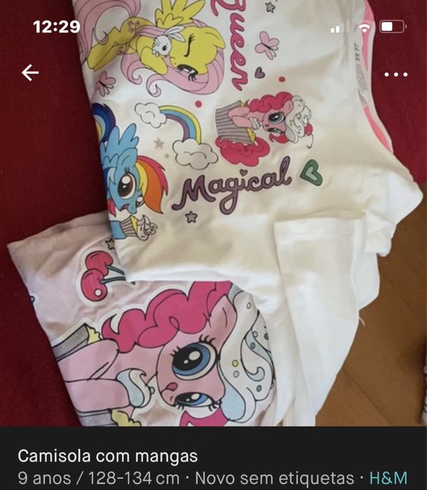 Lote 2 camisolas com mangas