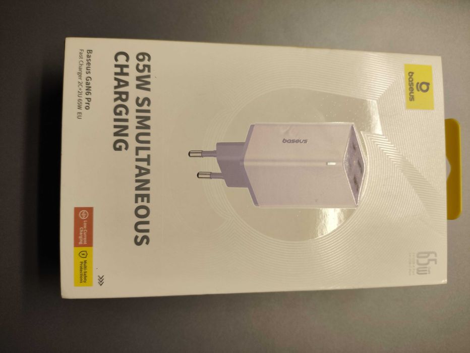 Мережевий зарядний пристрій Baseus GaN6 Pro + кабель Type-C 100W