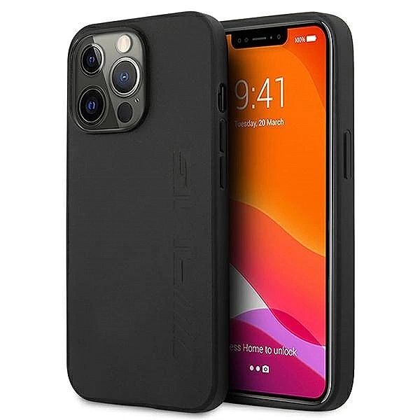 Etui AMG Leather Hot Stamped na iPhone 13 Pro / 13/6,1" - czarne